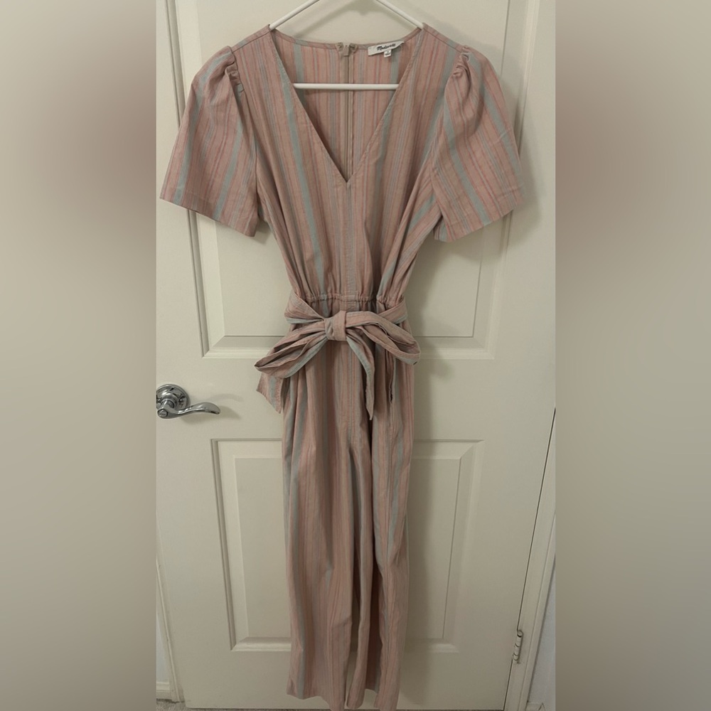 Madewell Striped puff sleeve jumpsuit - Picture 2 of 5